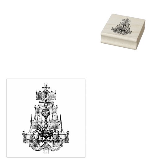  kroonluchter rubberstempel (Gestempeld)