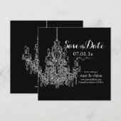 Kroonluchter/save datum/diy kleur van PixDezines Save The Date (Voorkant / Achterkant)