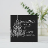 Kroonluchter/save datum/diy kleur van PixDezines Save The Date (Staand voorkant)