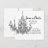 Kroonluchter/save datum/diy kleur van PixDezines Save The Date (Voorkant / Achterkant)