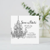Kroonluchter/save datum/diy kleur van PixDezines Save The Date (Staand voorkant)