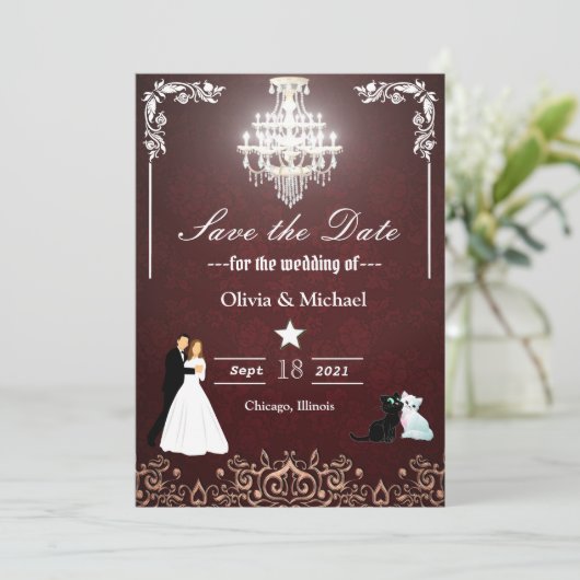 Kroonluchter Save The Date (Staand voorkant)