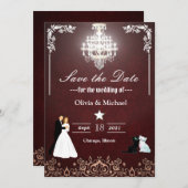 Kroonluchter Save The Date (Voorkant / Achterkant)