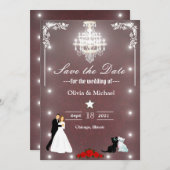 Kroonluchter Save The Date (Voorkant / Achterkant)