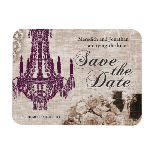 kroonluchter Save the Date Magnets Magneet (Horizontaal)