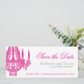 Kroonluchter Save the Date Trouw Uitnodiging (Staand voorkant)