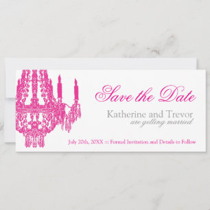 Kroonluchter Save the Date Trouw Uitnodiging