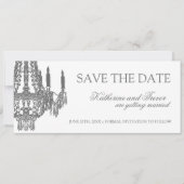 Kroonluchter Save the Date Trouw Uitnodiging (Voorkant)