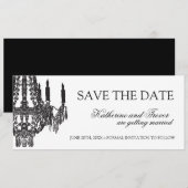 Kroonluchter Save the Date Trouw Uitnodiging (Voorkant / Achterkant)
