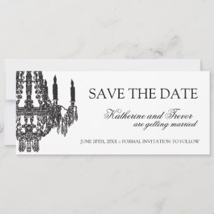 Kroonluchter Save the Date Trouw Uitnodiging