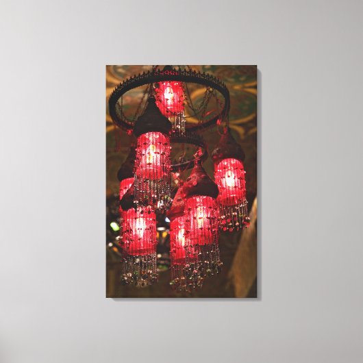 Kroonluchter te koop, Khan el Khalili Bazaar, Canvas Afdruk (Voorkant)