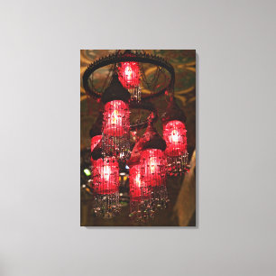 Kroonluchter te koop, Khan el Khalili Bazaar, Canvas Afdruk
