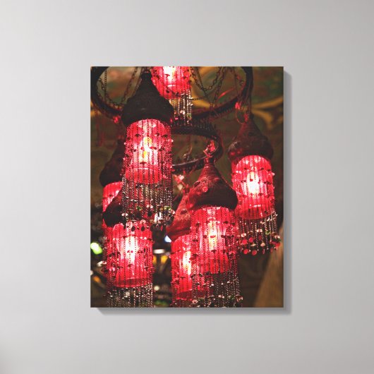 Kroonluchter te koop, Khan el Khalili Bazaar, Canvas Afdruk (Voorkant)