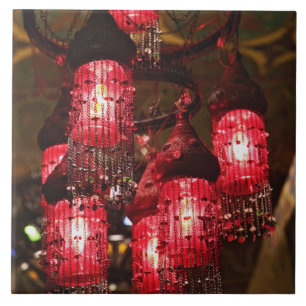 Kroonluchter te koop, Khan el Khalili Bazaar, Tegeltje