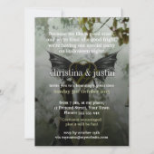 Kroonluchter Vleermuis Vleugels Bos  Halloween Fee Kaart (Achterkant)