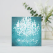  kroonluchter vrouwen 40ste verjaardagsfeest kaart (Staand voorkant)