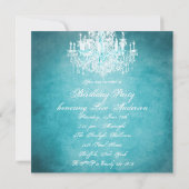  kroonluchter vrouwen 40ste verjaardagsfeest kaart (Achterkant)