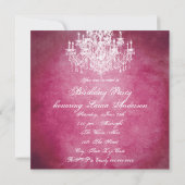  kroonluchter vrouwen 40ste verjaardagsfeest kaart (Achterkant)