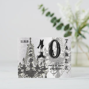 Kroonluchter Zilver Playbill Tafel Nummerkaart Briefkaart