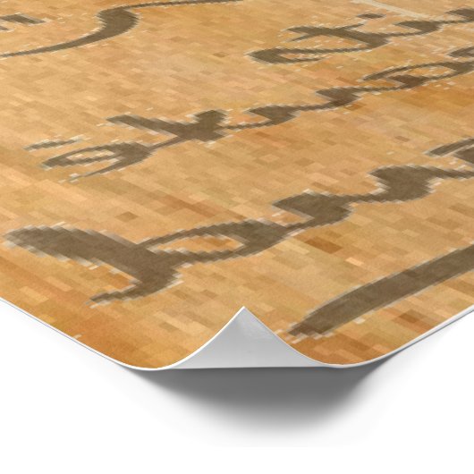 kroonlui moderne  pauw blauwe vlinder poster (Hoek)