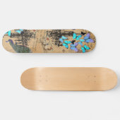 kroonlui moderne pauw blauwe vlinder skateboard (Horizontaal)