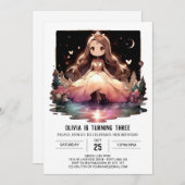 Kroonminimalistische Prinses Verjaardag Kaart (Voorkant / Achterkant)