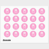 Kroonmonogram Ronde Sticker (Vel)