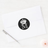 Kroonmonogram Ronde Sticker (Envelop)
