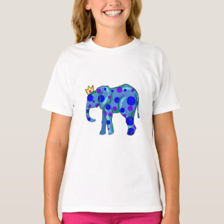 Kroonolifant met Polka Dots Meisje T-shirt