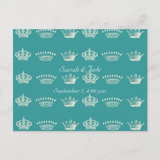 Kroonpatroon in wit briefkaart (Voorkant)