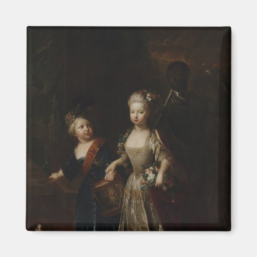 Kroonprins Frederik II met zus Magneet (Voorkant)