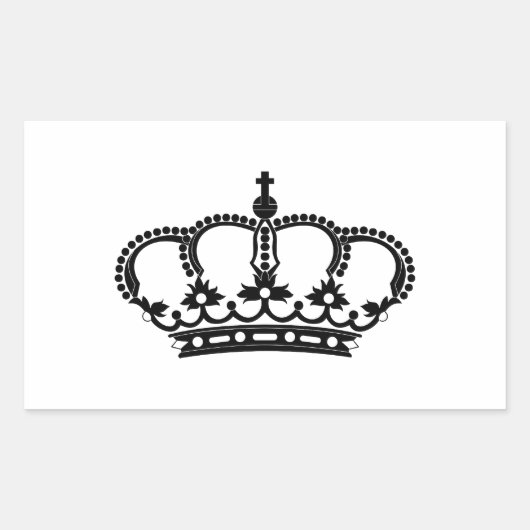 Kroonprins Koning Rechthoekige Sticker (Voorkant)