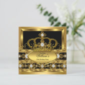 Kroonprins Koningin Royal Gold Diamond Kaart (Staand voorkant)