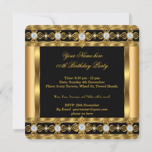 Kroonprins Koninginnenkoningin - gouddiamant 2 Kaart (Achterkant)