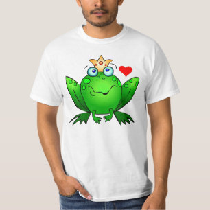 Kroonprins met Hart Lieve Cartoon Kikker T-shirt
