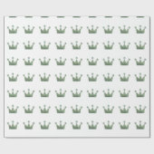 Kroonprins Princes Prince Mint Green White Cadeaupapier (Vlak)