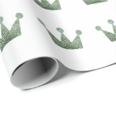 Kroonprins Princes Prince Mint Green White Cadeaupapier (Rol Hoek)