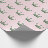 Kroonprins Princes Prince Mint Pink Cadeaupapier (Hoek)