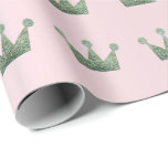 Kroonprins Princes Prince Mint Pink Cadeaupapier<br><div class="desc">florenceK-design Elegant uniek en knap voor vele gelegenheden zoals bruiloft,  afstuderen,  succesfeest.</div>