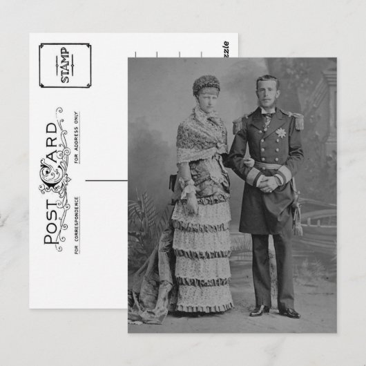 Kroonprins Rudolf van Oostenrijk en Stephanie Briefkaart (Voorkant / Achterkant)