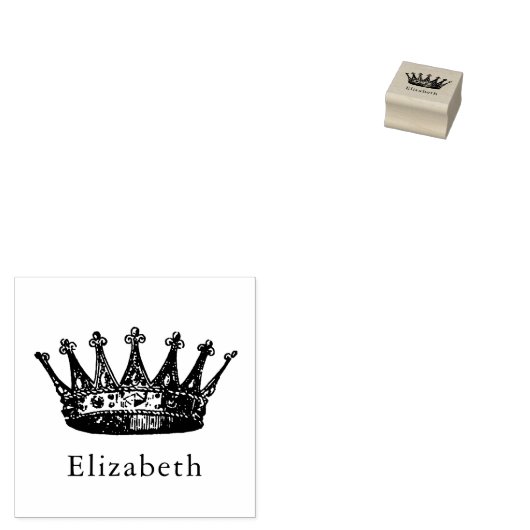 Kroonprinses gepersonaliseerd rubberstempel (Gestempeld)