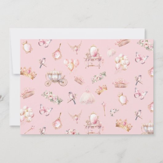  kroonprinses meisje verjaardag dank u kaart (Achterkant)