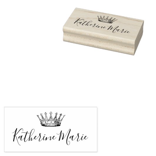 Kroonprinses Royal gepersonaliseerd Rubberstempel (Gestempeld)
