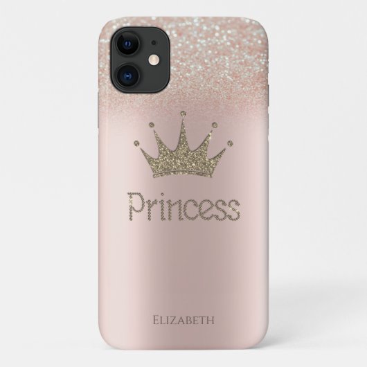 Kroonprinses, roze gouden glitter bokeh Case-Mate iPhone case (Achterkant)