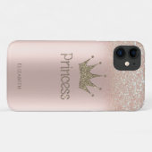 Kroonprinses, roze gouden glitter bokeh Case-Mate iPhone case (Achterkant (horizontaal))