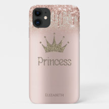 Kroonprinses Roze Gouden Glitter Druppels Bokeh