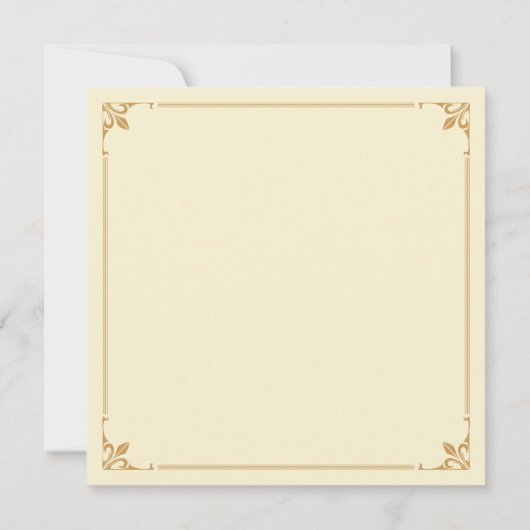 Kroonregentschap in goud en ivoor bruiloft uitnodi kaart (Achterkant)