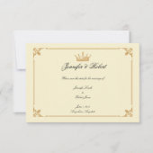 Kroonregentschap in goud en ivoor Save the Date (Voorkant)