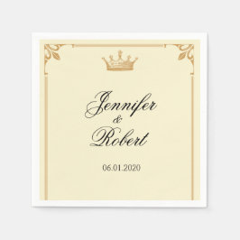 Kroonregentschap in Goud en Ivoor Servetten