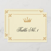 Kroonregentschap in Goud en Ivoor Tafelnummer (Voorkant / Achterkant)
